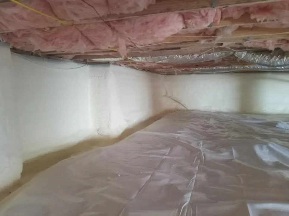 Crawl space encapsulation with closed-cell spray foam for Attic Insulation in Lower Allen